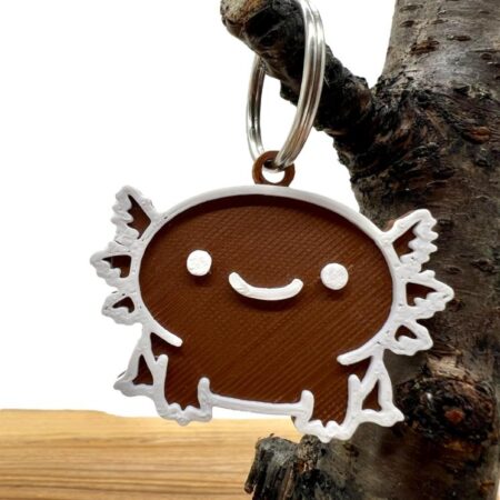 3D kľúčenka Axolotl Brown