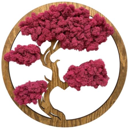 Machový obraz Bonsai 40cm Pink